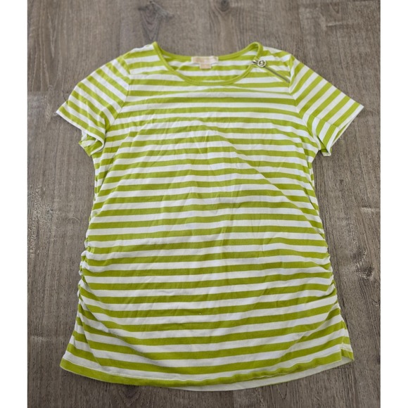 Michael Kors Tops - Michael Kors Striped Top Zipper Shoulder‎ Size 1X